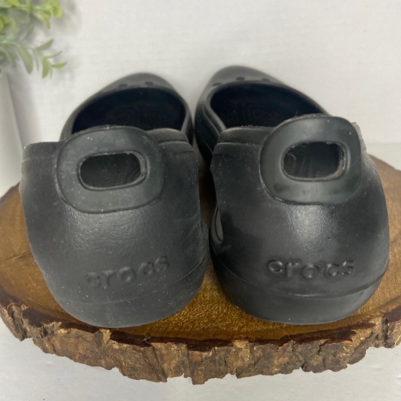 Women's Crocs Kadee Black Ballet Flats Shoes Comfort Slip Ons Size 9 - Picture 4 of 7